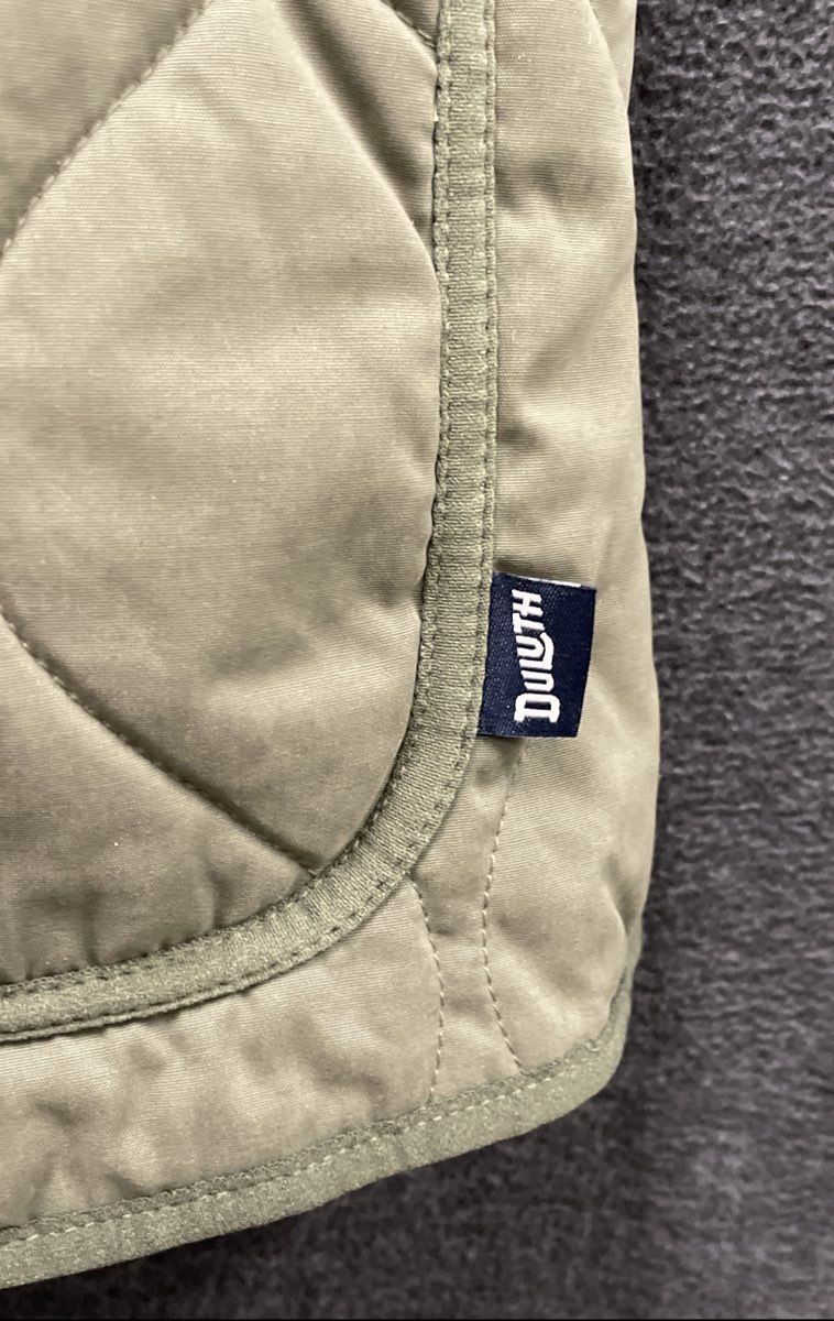 Duluth Trading Co Women's Potter's Hill Quilted Vest Olive Green Snap Front Sz L