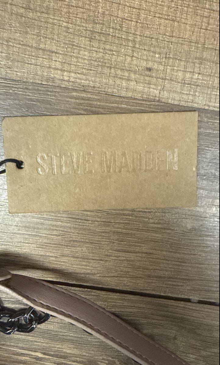Steve Madden Mauve 2020s BPaula Fur Faux Fur Shoulder Bag NWT Gunmetal Chain