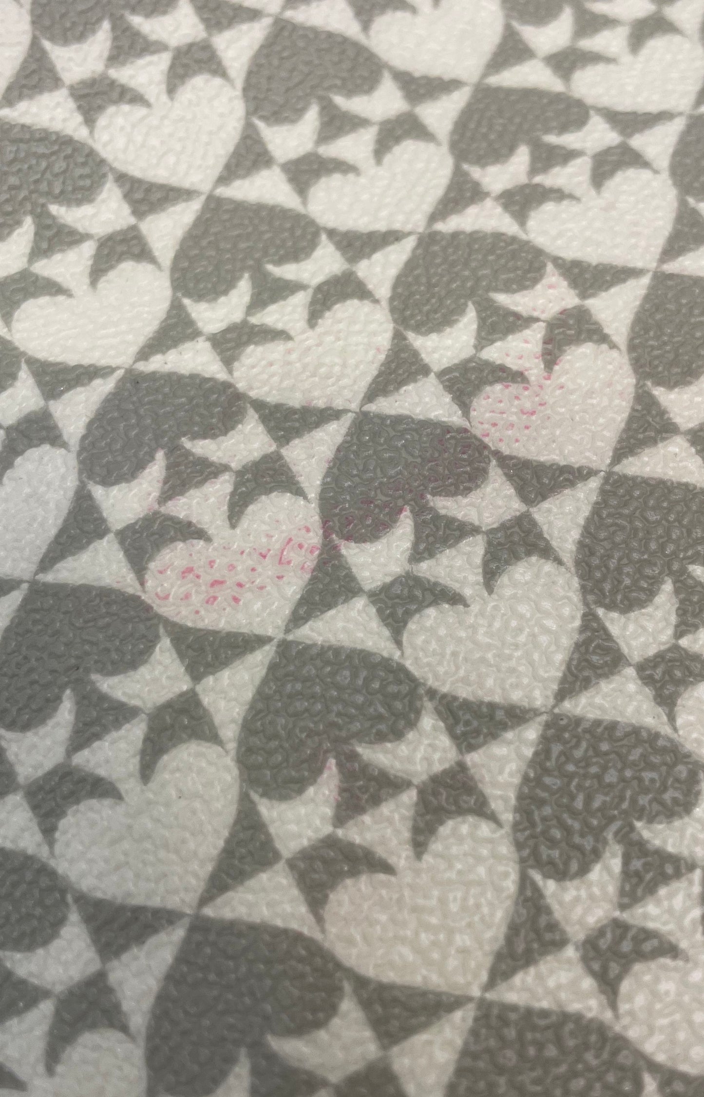 Kate Spade New York White Grey Geometric Spade Pattern Tote Bag Tan Trim
