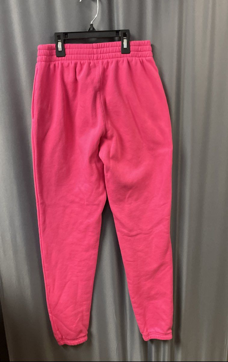 Adidas Women's Pink Fleece Sweatsuit Hoodie Joggers 2 Piece Set Sz S