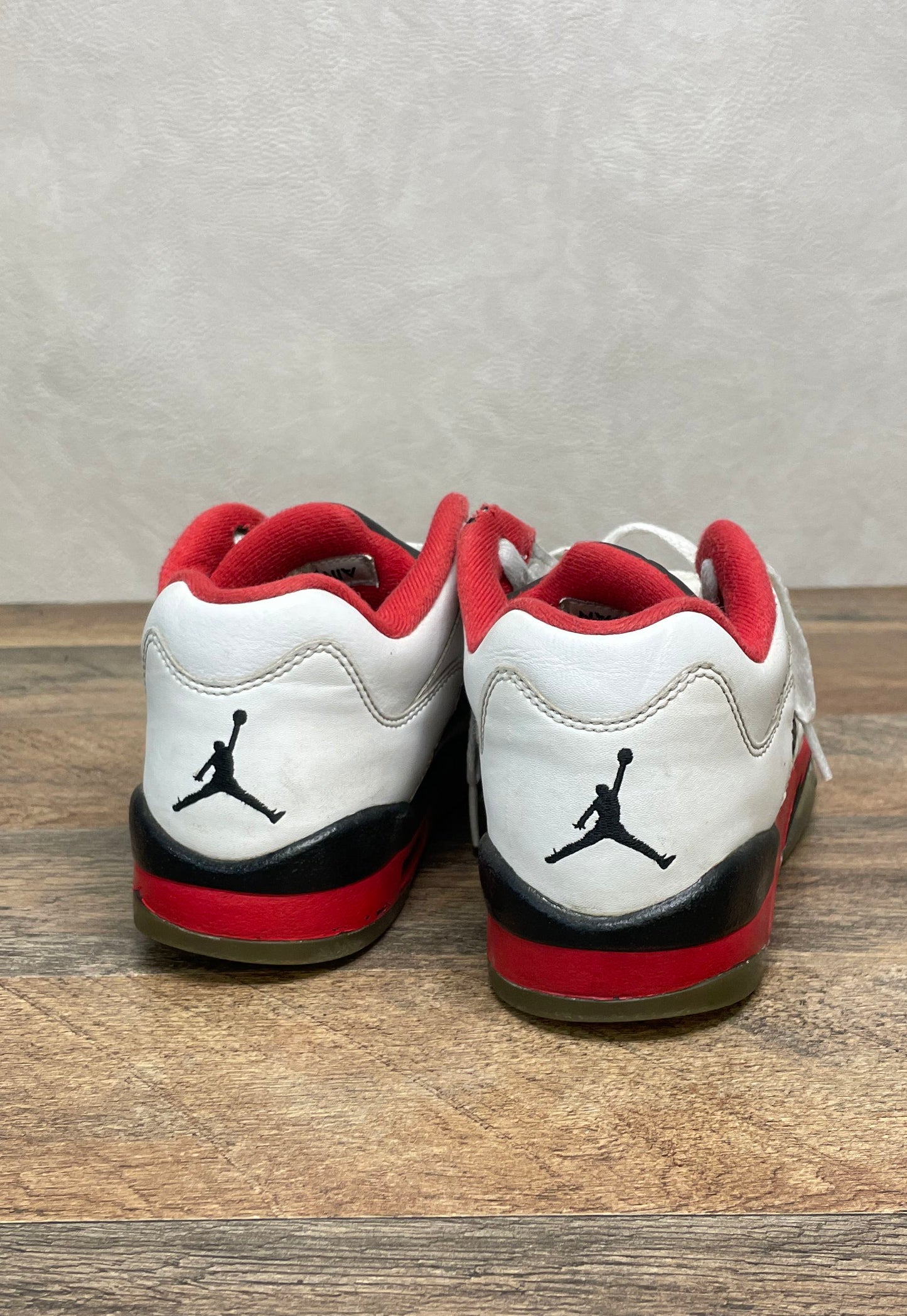 Nike Air Jordan 5 Retro Low Fire Red White Black Sneakers Size 6Y