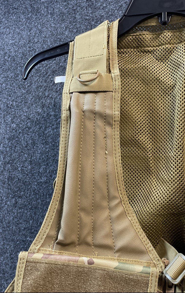Men's Tactical Military Cross Draw Vest Tan Camo Mesh Airsoft Hunting