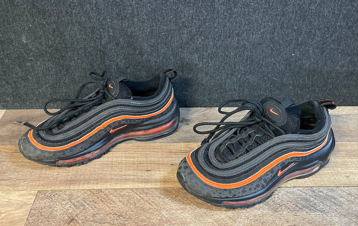 Nike Air Max 97 Black Orange Safari GS Size 6Y