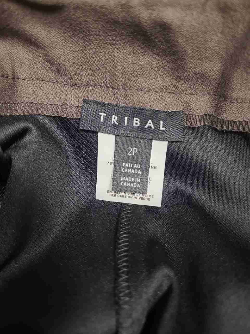 Tribal Women's Petite Coffee Brown Straight Skirt Pockets NWT Size 2P