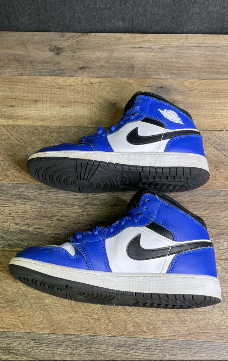 Nike Air Jordan 1 Mid Royal Blue White Black GS Sneakers DQ8423-402 Size 5Y