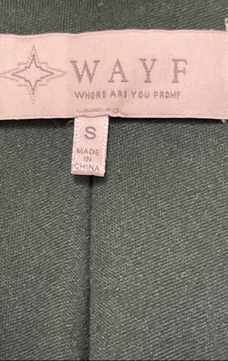 WAYF Women's Dark Green Crushed Velvet Long Sleeve Single Button Blazer Sz S