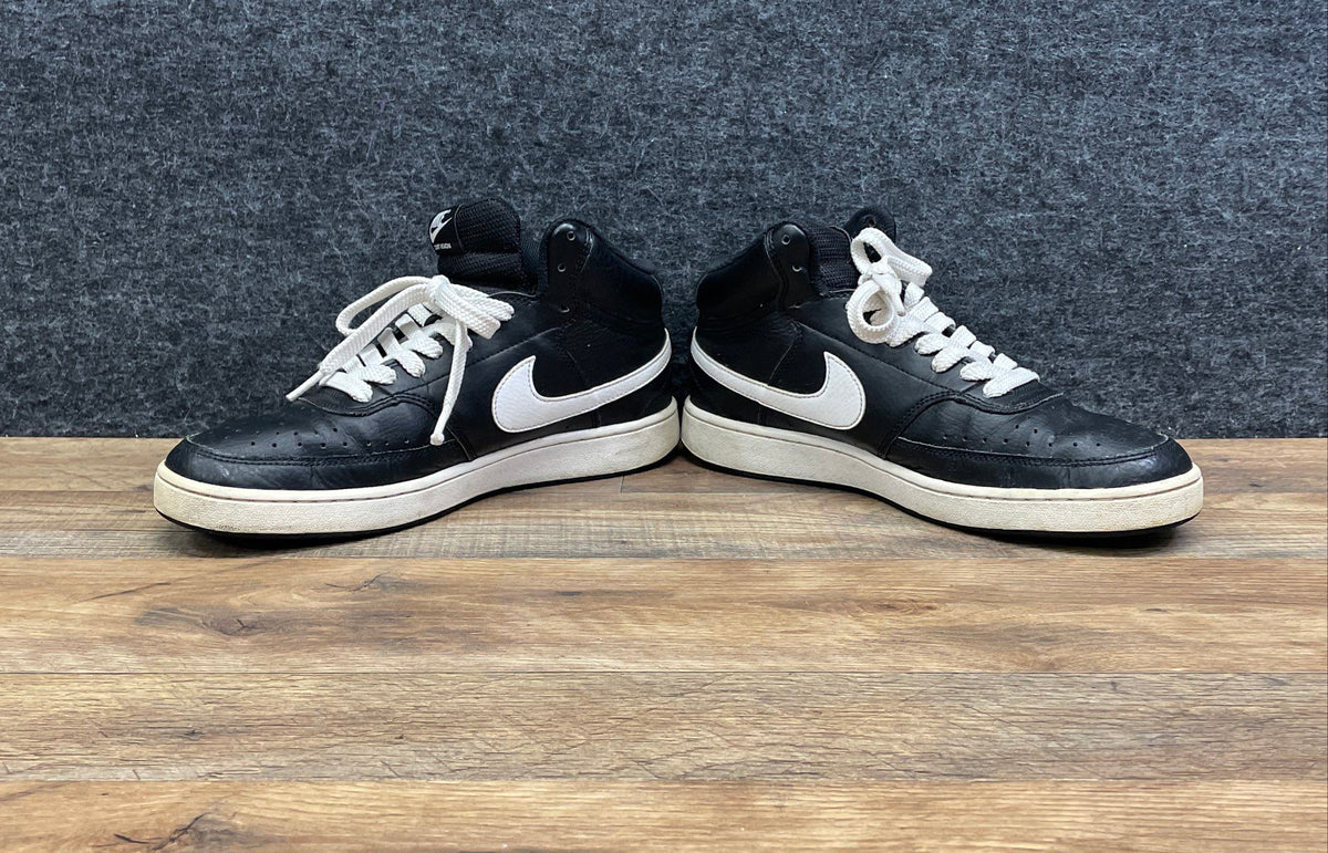 Nike Court Vision Mid Black White Sneakers Size 9 CD5466-001