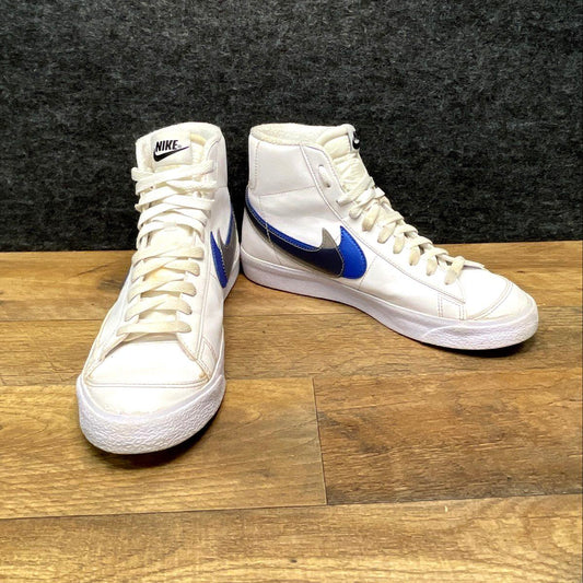 Nike Blazer Mid '77 White Racer Blue Double Swoosh Sneakers Youth Size 7Y