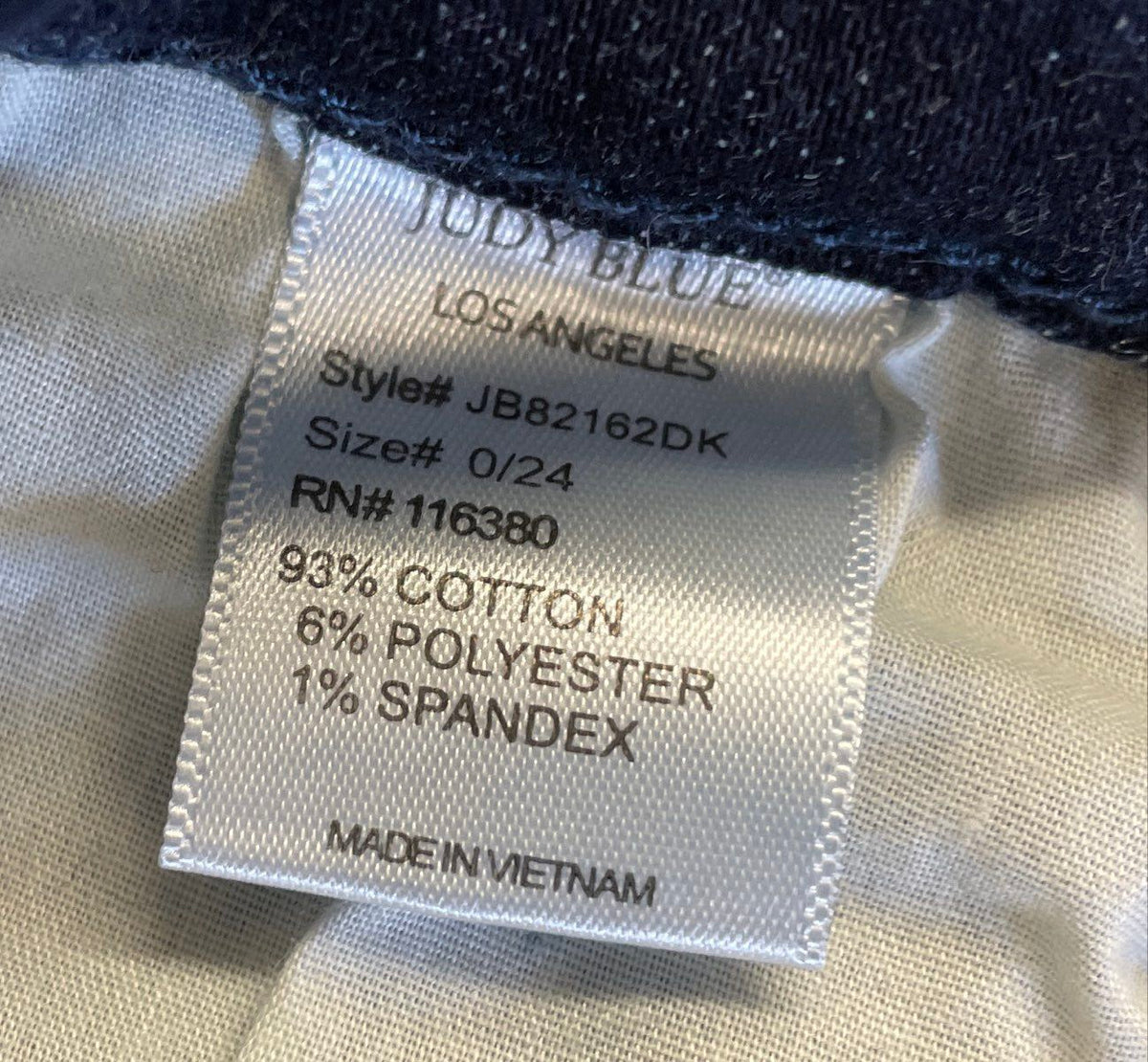 Judy Blue Women's Slim Boot Cut Jeans Dark Wash Blue Denim Sz 0/24