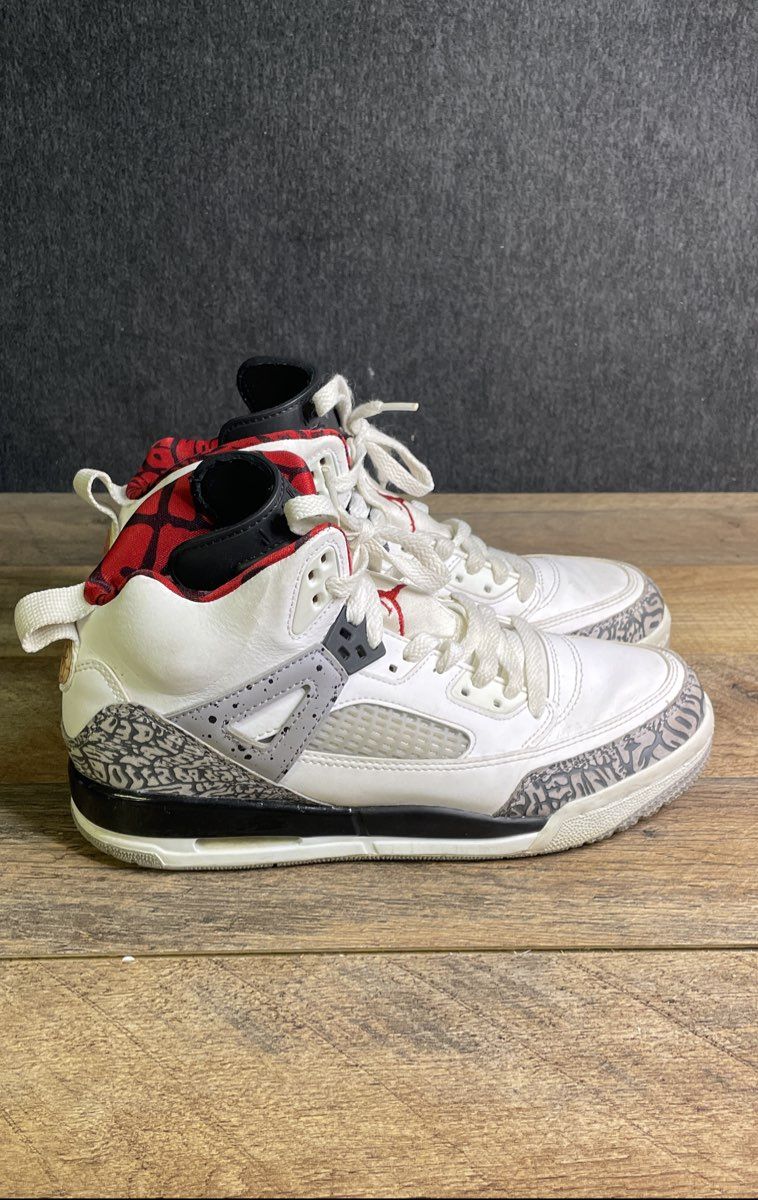 Nike Air Jordan Spizike White Cement Youth Basketball Sneakers Size 6.5Y