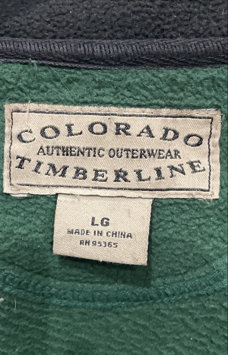 Colorado Timberline Men's Full Zip Fleece Jacket Green REc Embroidery Sz L