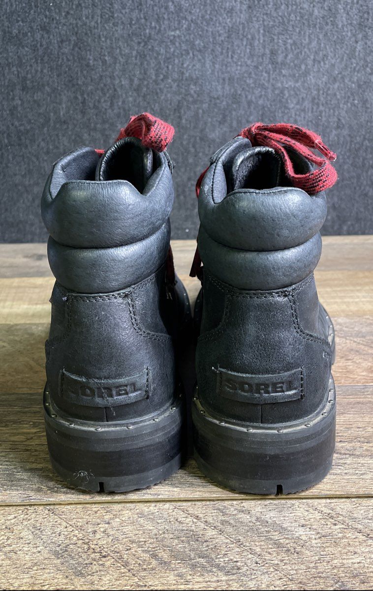 Sorel Lennox Hiker Waterproof Black Leather Women's Boots Size 6.5