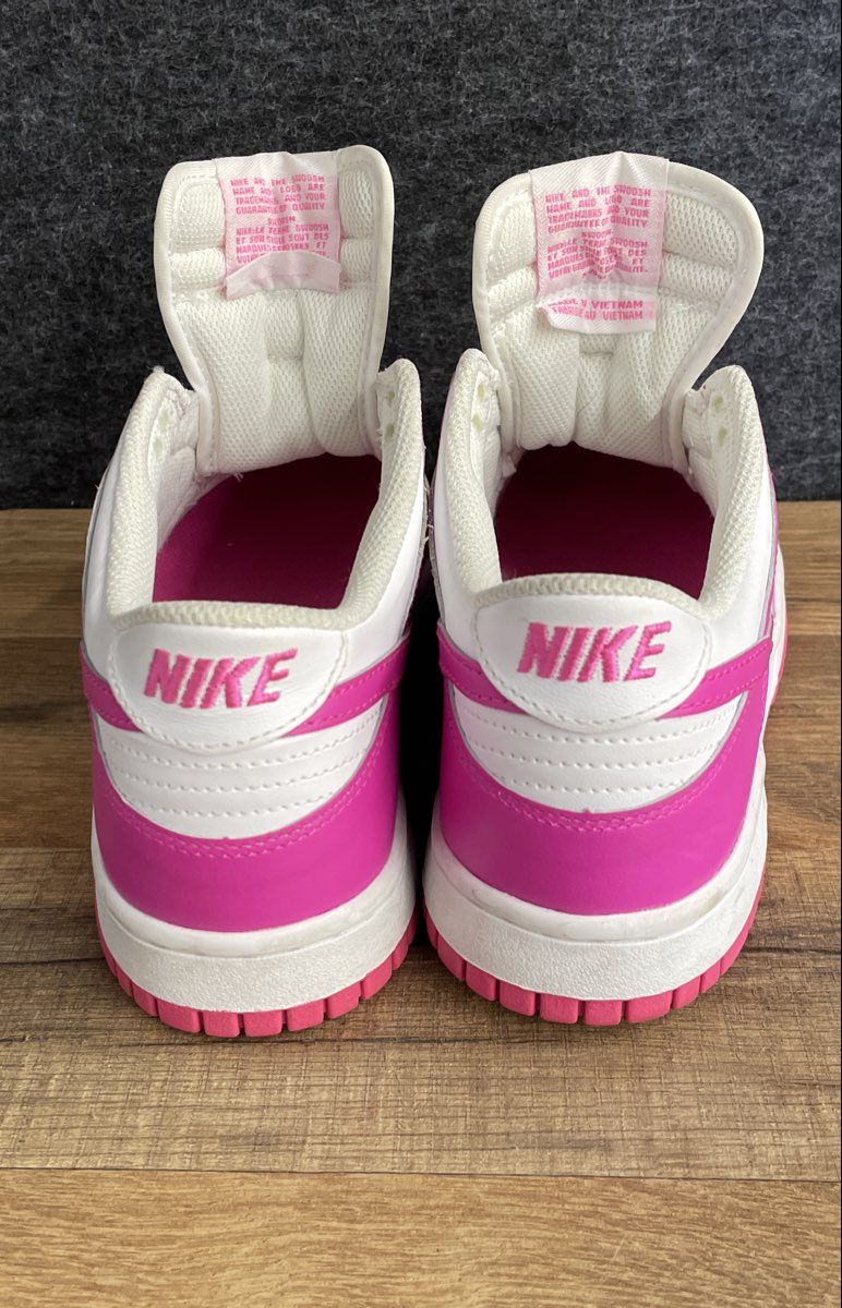 Nike Dunk Low Active Fuchsia White GS Youth Sneakers Size 6Y