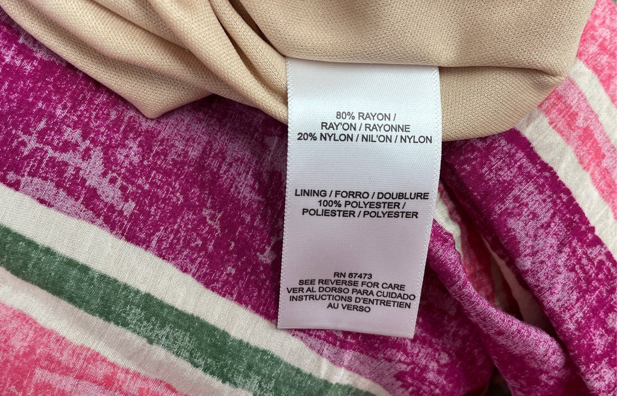 Taylor Women's Tiered Maxi Dress Multicolor Striped V-Neck Sleeveless Size 2