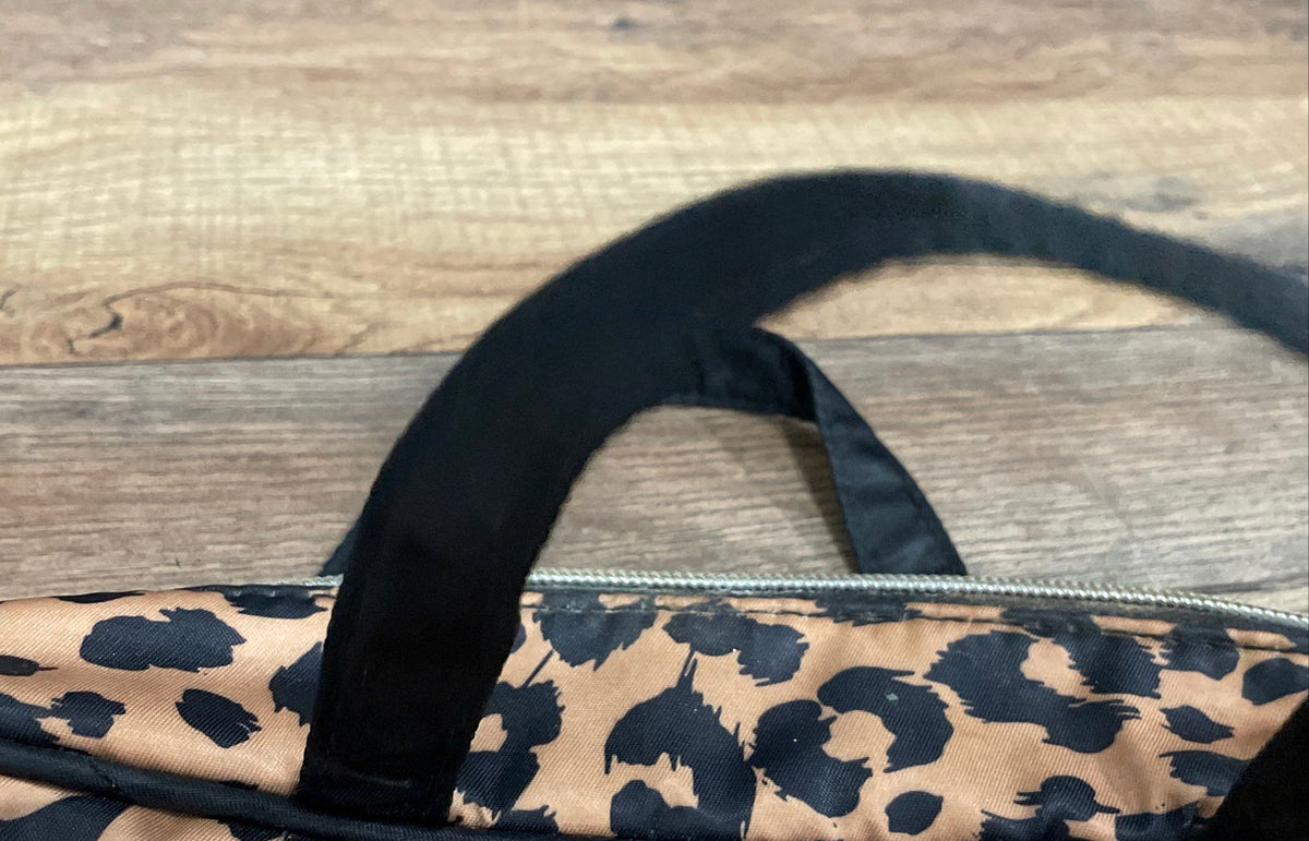 Jessica Simpson Mixed Animal Print Cheetah Zebra Large Fabric Tote Handbag Bag