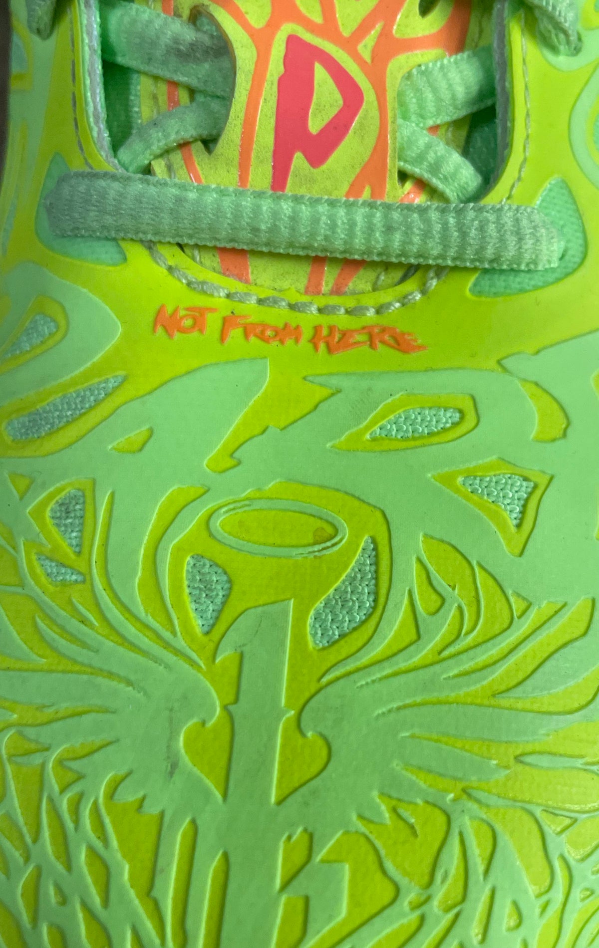 Puma MB.01 LaMelo Ball Not From Here Green Orange Sneakers Size 5.5