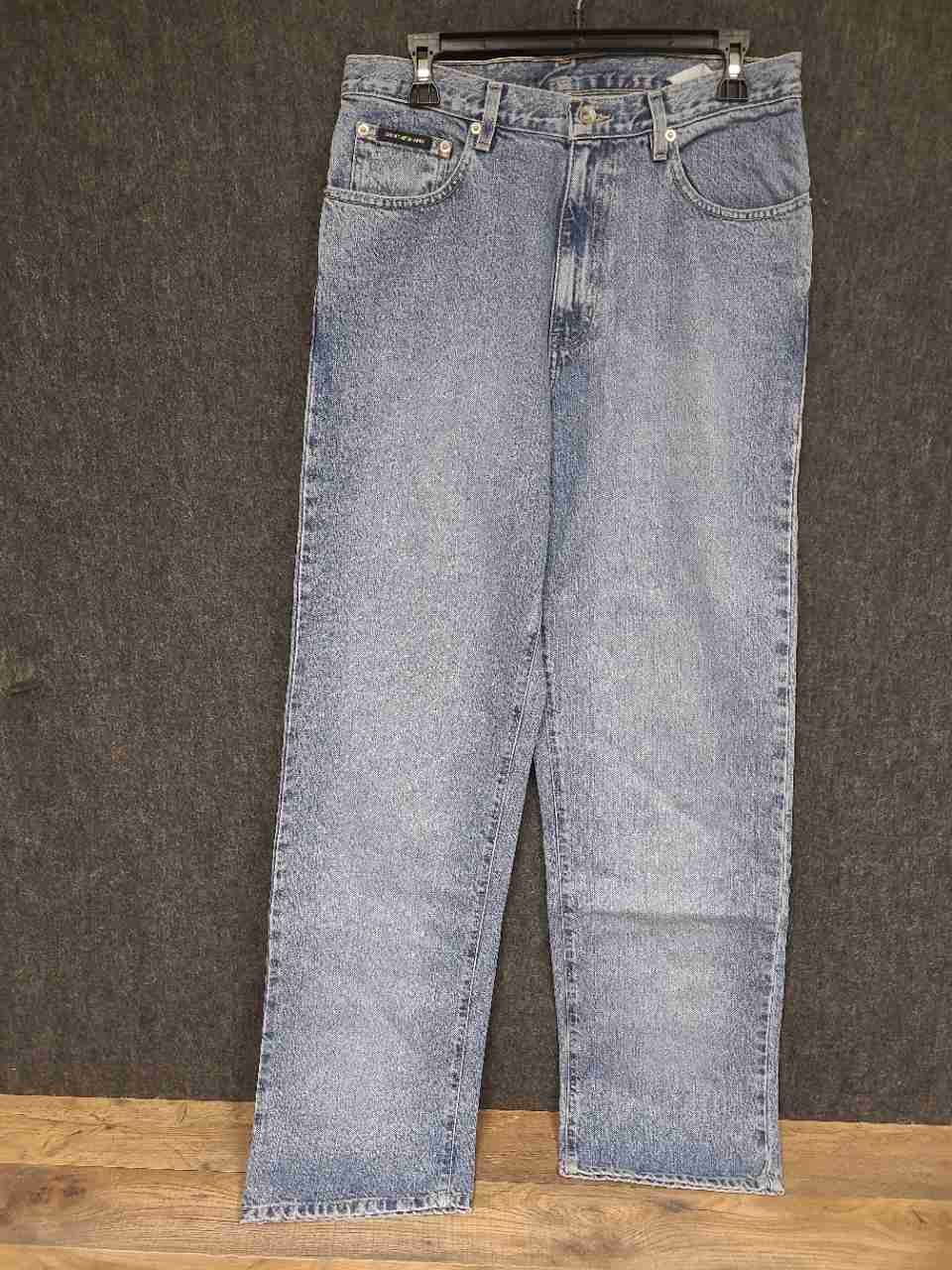 DKNY Jeans Men's Vintage 90s Light Wash Blue Straight Leg Cotton Jeans Sz 32x34