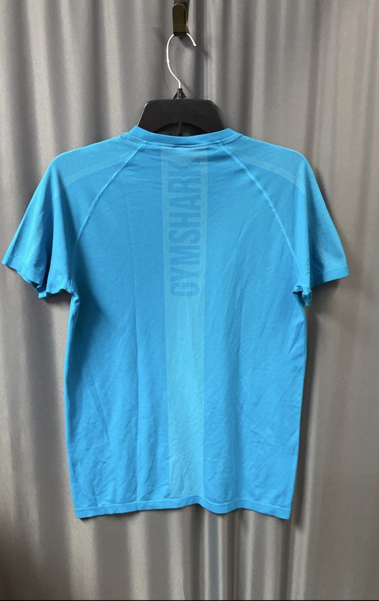 Gymshark Men's Vital Seamless 2.0 Workout Shirt Turquoise Short Sleeve Sz S