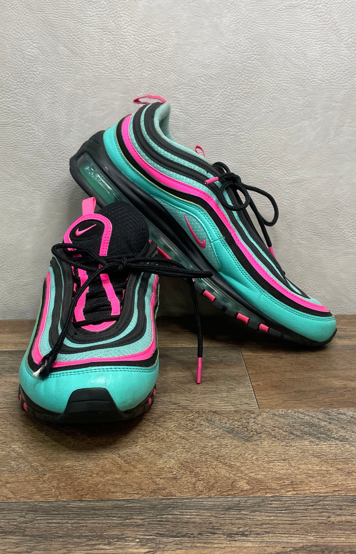 Nike Air Max 97 South Beach Turquoise Pink Black Men's Sneakers Size 10