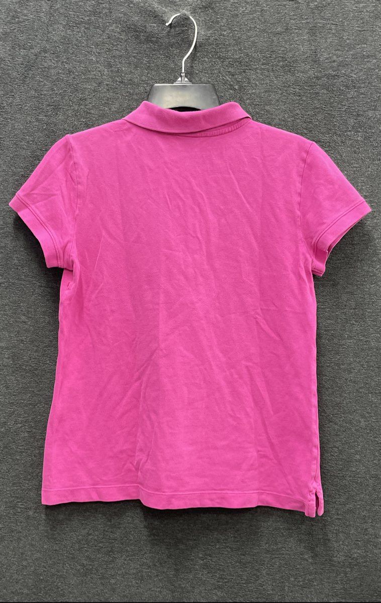 The North Face Women's Pink Pima Cotton Stretch Short Sleeve Polo Shirt Sz M