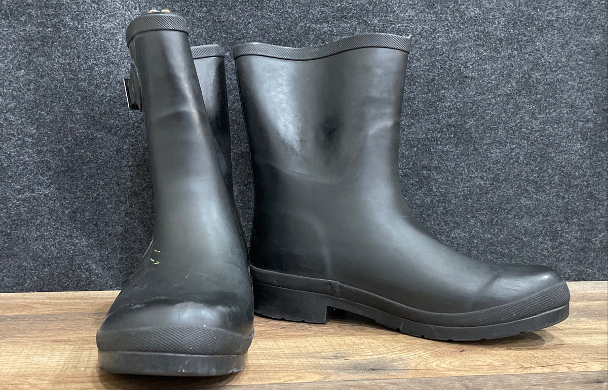 Chooka Women's Black Waterproof Fleece Lined Mid Rain Boots Size 10