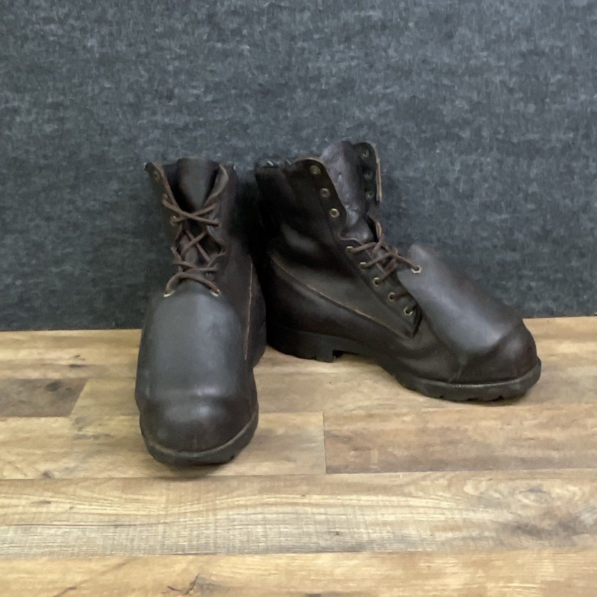 Lehigh Dark Brown Leather Metatarsal Guard Safety Toe Work Boots Size 11