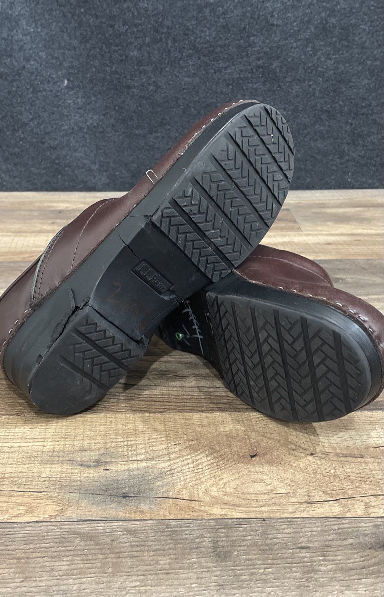 L.L. Bean Comfort Professional Dark Brown Leather Slip On Clogs Women's Size 9M