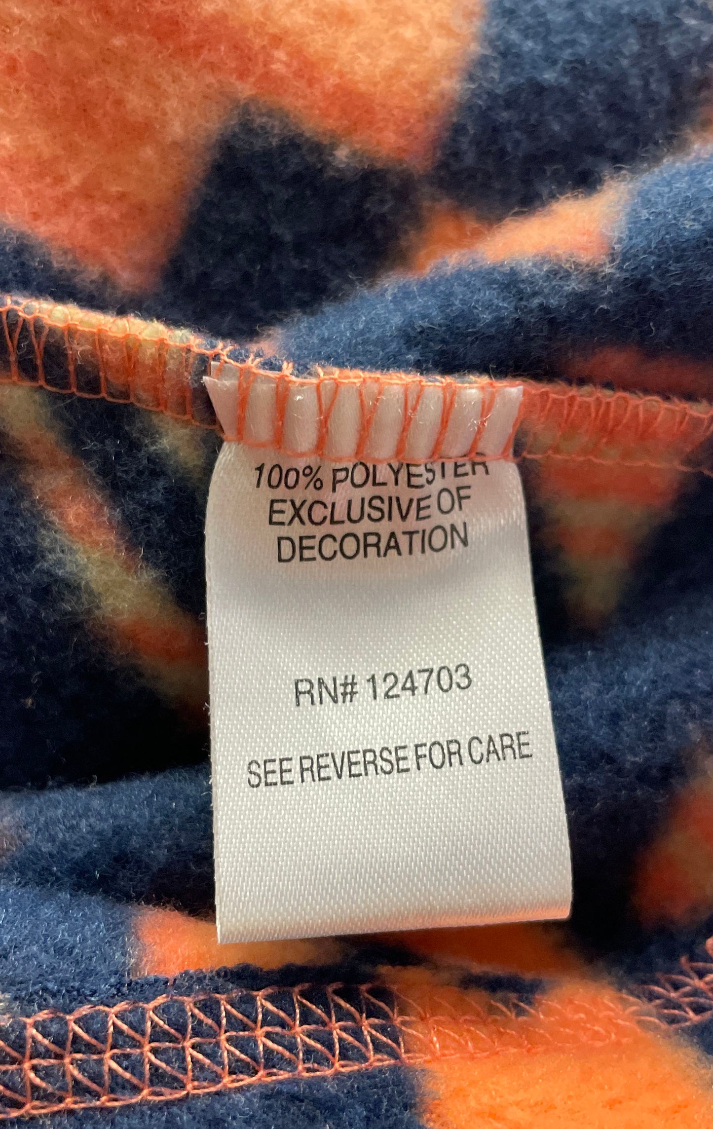 Rebecca Malone Women's Orange Navy Aztec Fleece Vest Snap Front Size M