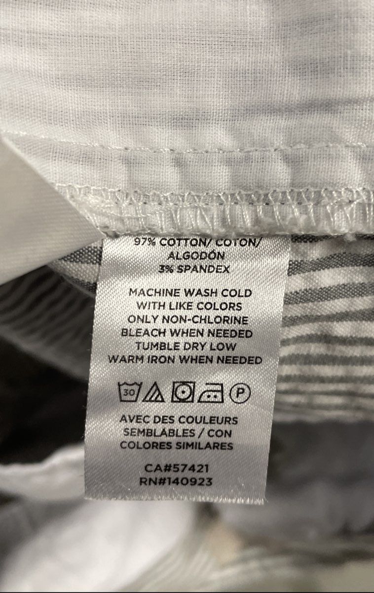 Loft Outlet Women's 6" Shorts Grey White Striped Seersucker NWT Sz 6