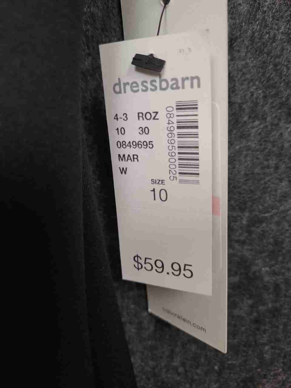 Calvin Klein Women's Black Sleeveless Ruffle Neck Sheath Dress Sz 10 NWT