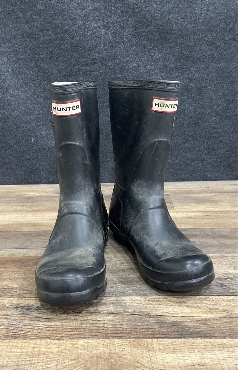 Hunter Original Short Grey Matte Waterproof Rain Boots Women's Size 7