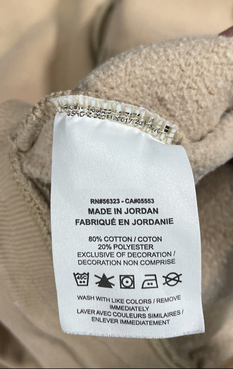 Nike Men's Beige Fleece Lined Joggers Drawstring Waist Embroidered Swoosh Sz XL