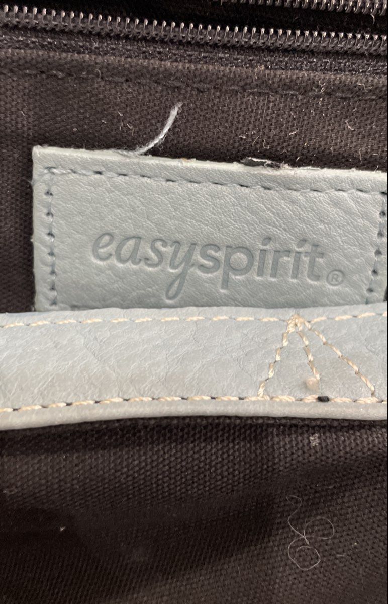 Easy Spirit Women's Vintage 90s Blue Leather Small Backpack Purse