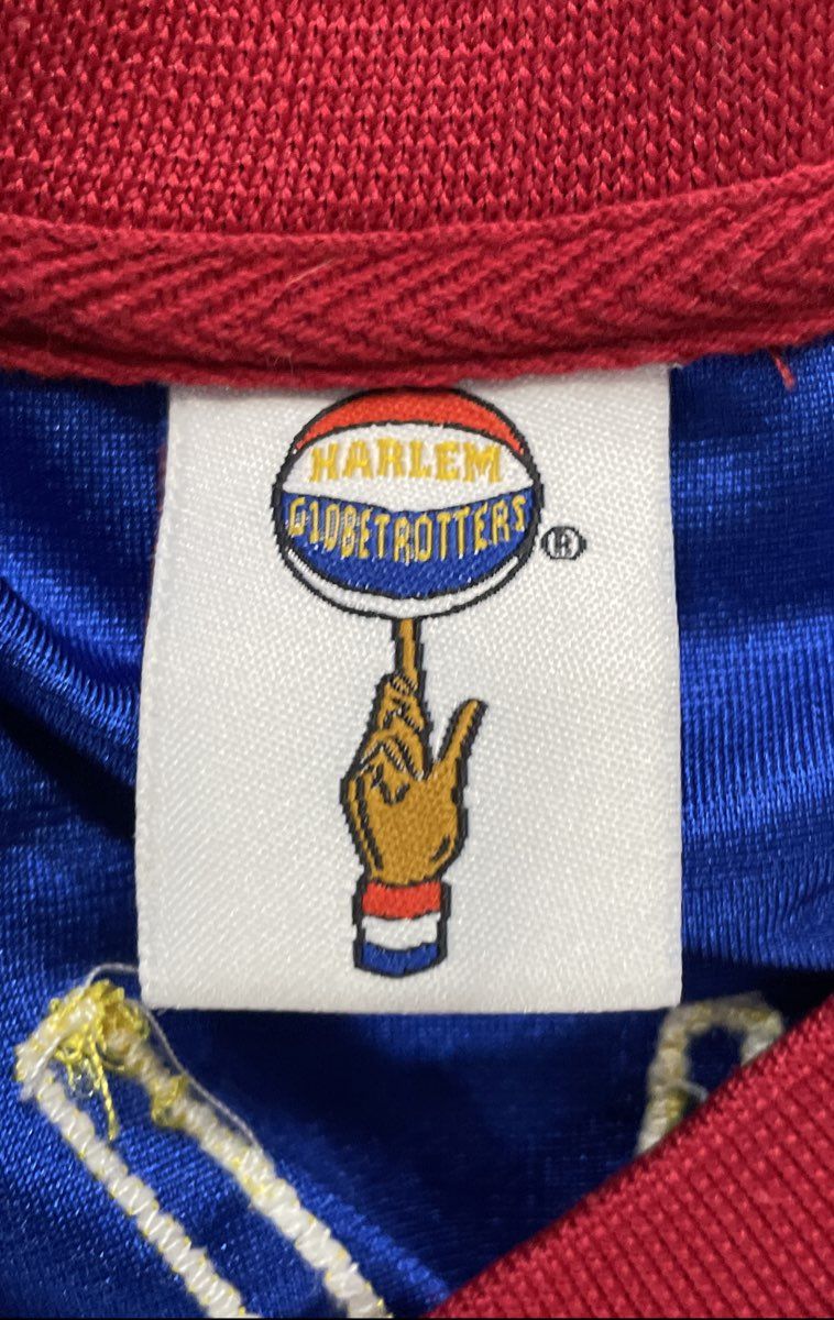 Harlem Globetrotters Men's Blue Basketball Jersey #33 Bull Stars Embroidered S