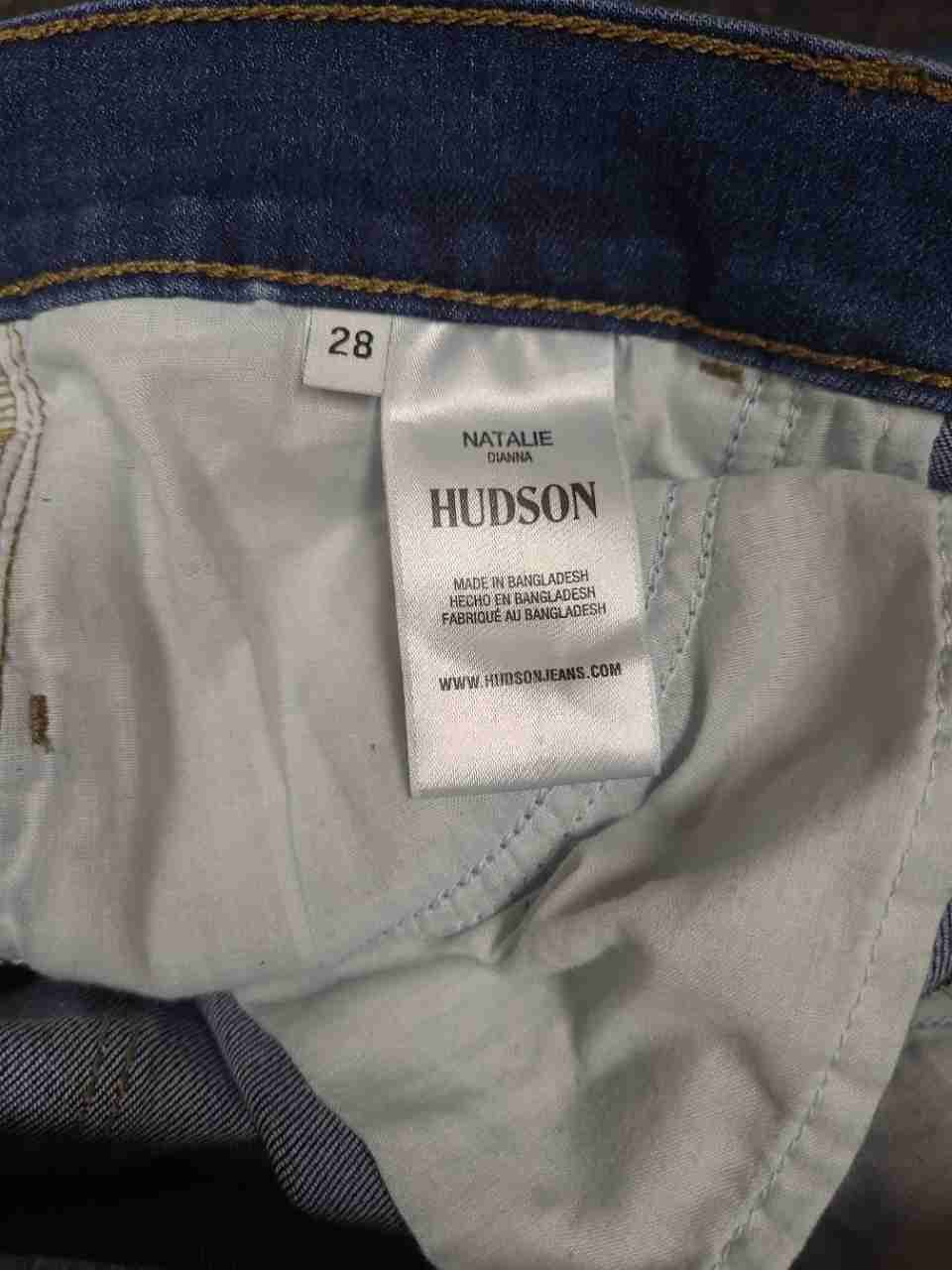 Hudson Women's Natalie Dianna Blue Super Skinny Raw Hem Stretch Jeans Sz 28