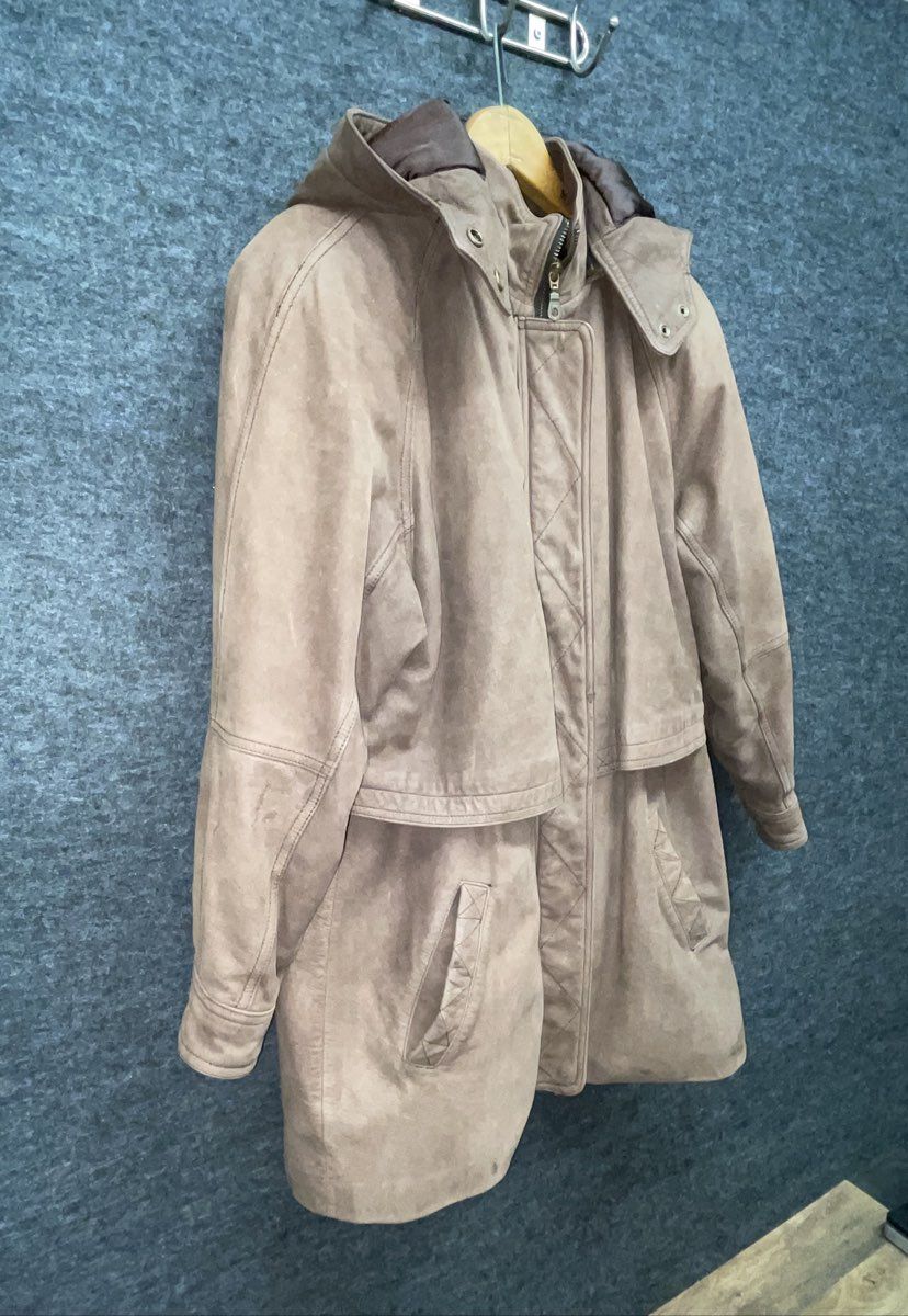Vintage 90s Wilsons Adventure Bound Suede Leather Parka Thinsulate Sz S