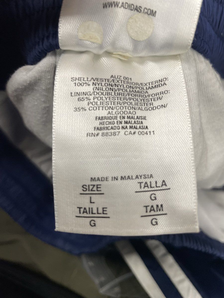 Vintage 90s Adidas Snap Tearaway Nylon Track Pants Blue Sz 2XL
