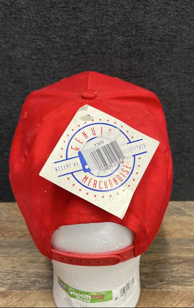 Vintage 90s Cincinnati Reds MLB Snapback Hat Green Underbrim Buffalo Cap NWT