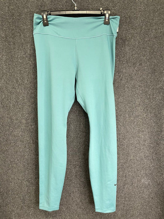 Nike Women's One Tight Fit Leggings Teal Blue Training Tights AJ8827-364 XL NWT