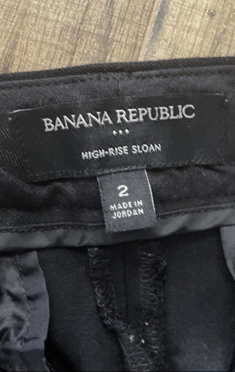 Banana Republic Women's Black High-Rise Sloan Ankle Pants Sz 2