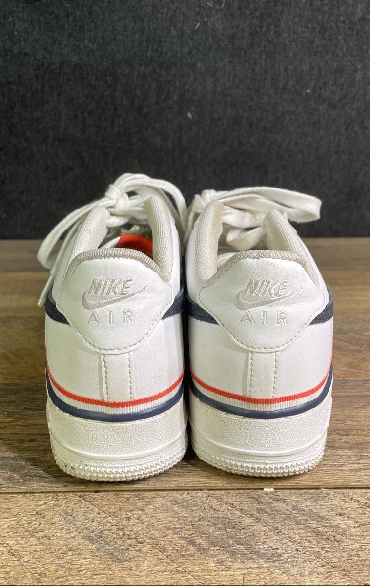 Nike Air Force 1 LV8 White Midnight Navy Red Youth Sneakers Size 6.5Y