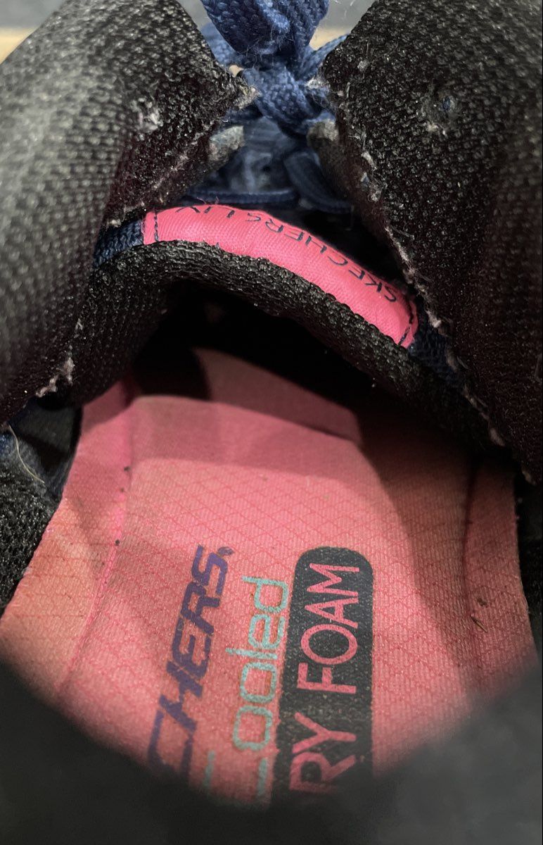 Skechers Shape-ups Black Blue Pink Fitness Walking Shoes Size 11