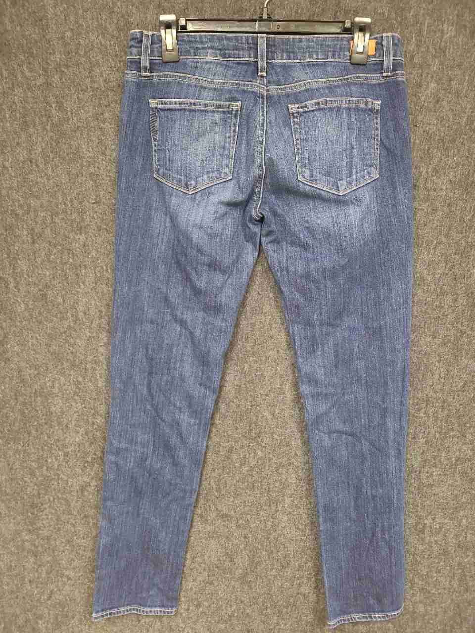 Paige Women's Jimmy Jimmy Skinny Jeans Blue Denim Plaid Patchwork Sz 27