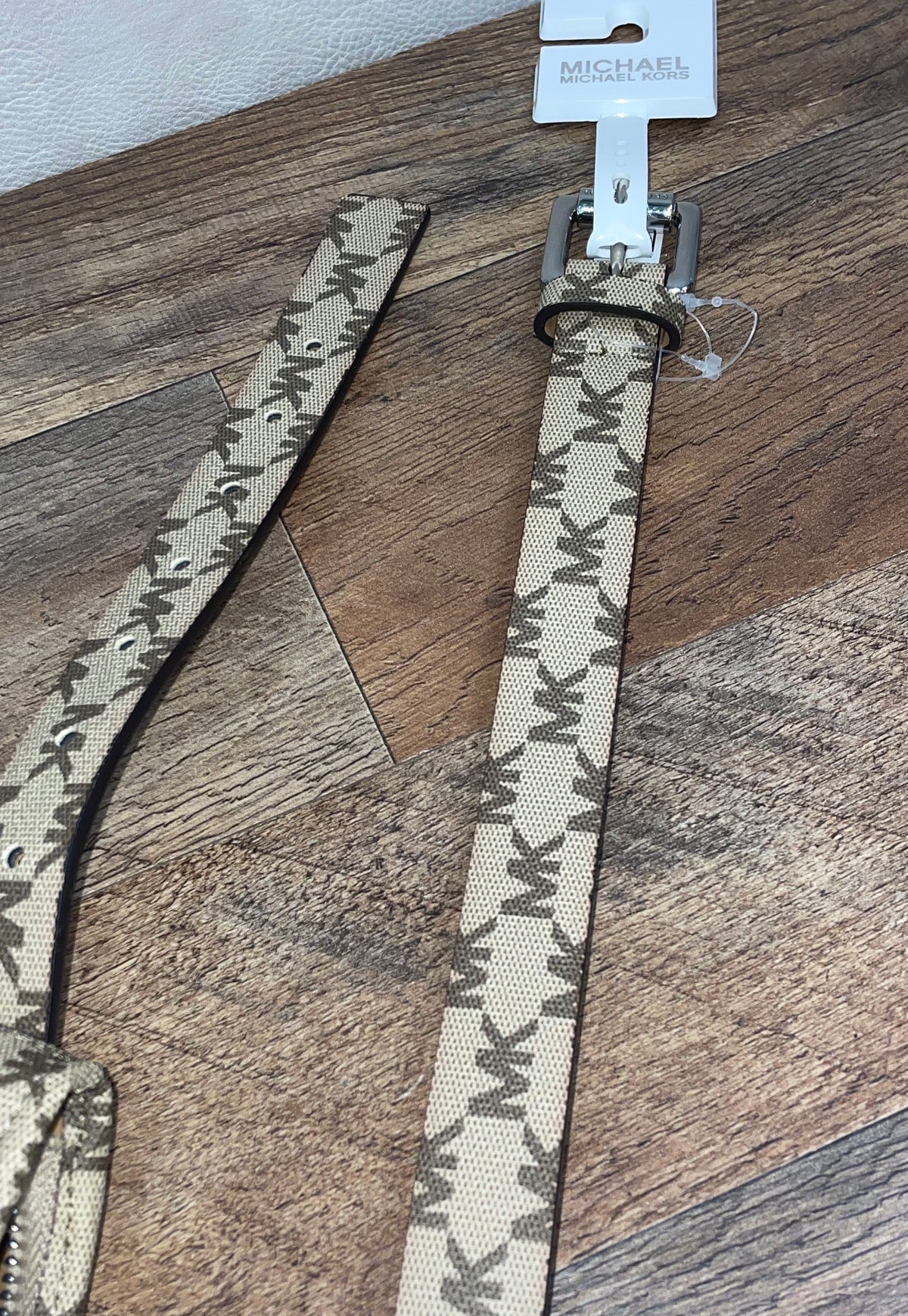 Michael Kors NWT Beige Monogram Signature Canvas Belt Bag Waist Pack Purse