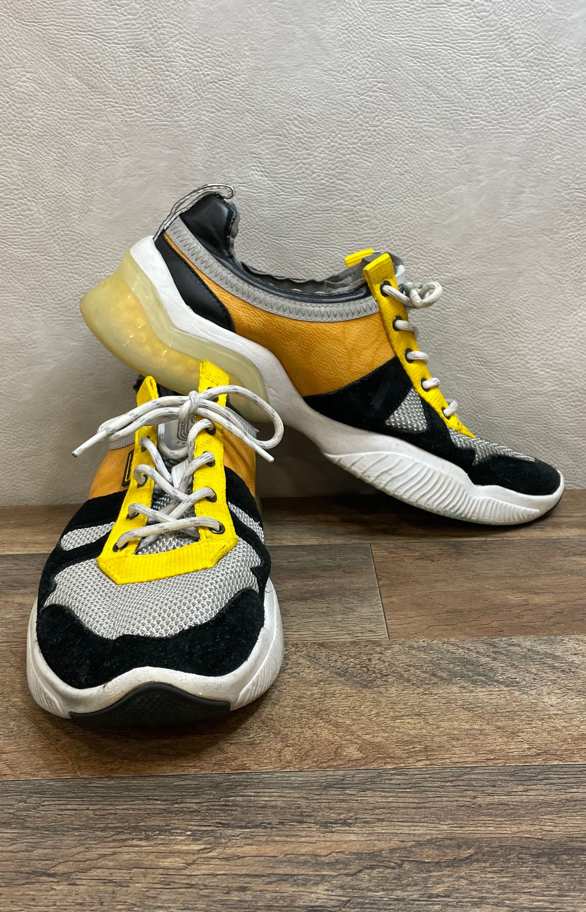 Coach Citysole Runner Yellow Black White Grey Mesh Men's Sneakers Size 11 D