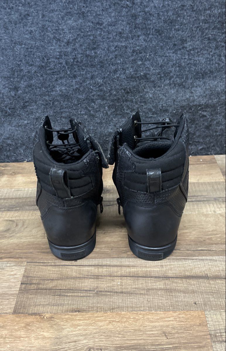 Odin Mfg Heavy Hitter Black Perforated Leather Motorcycle Boots Men's Size 11