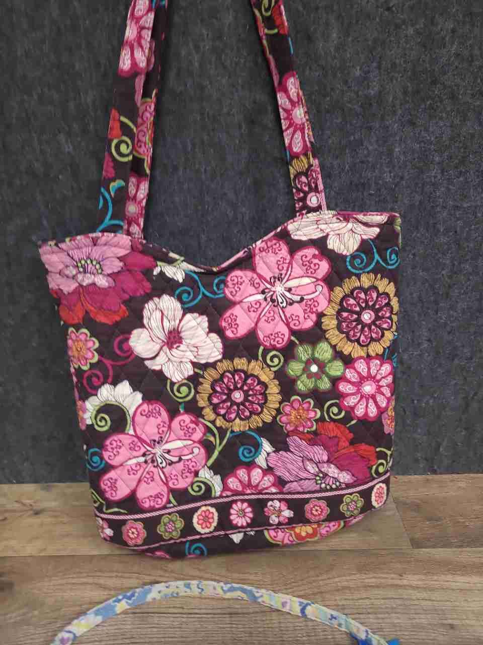 Vera Bradley Quilted Cotton Handbag Tote Shoulder Bag Floral Lot of 3 Pieces