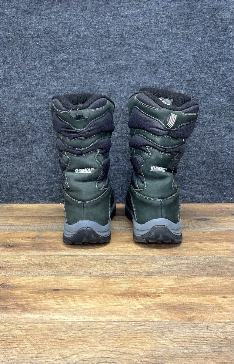 Khombu Free Fall Dark Green Black Waterproof Snow Winter Boots Men's Size 11