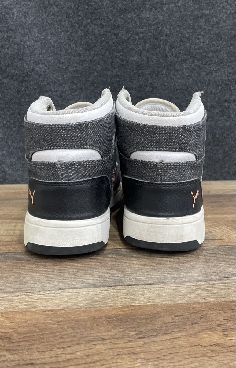 Puma Rebound Joy White Black Pink High Top Sneakers Women's Size 8