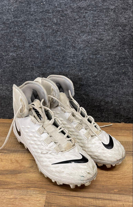 Nike Force Savage Pro 2 White Black Football Cleats Size 10.5